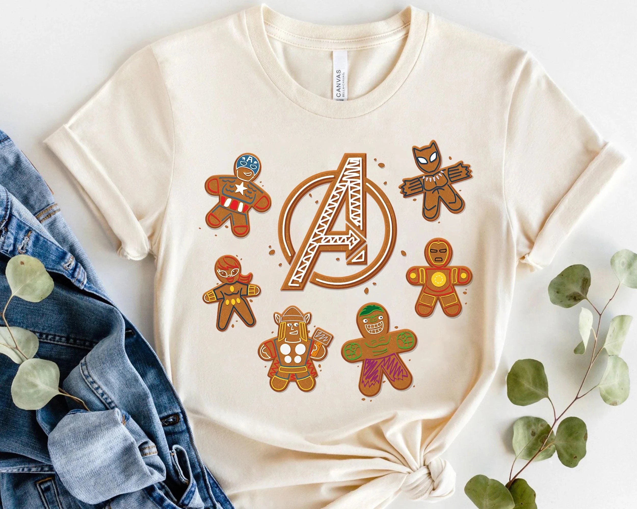 Camiseta de Algodão Avengers Biscoito de Gengibre