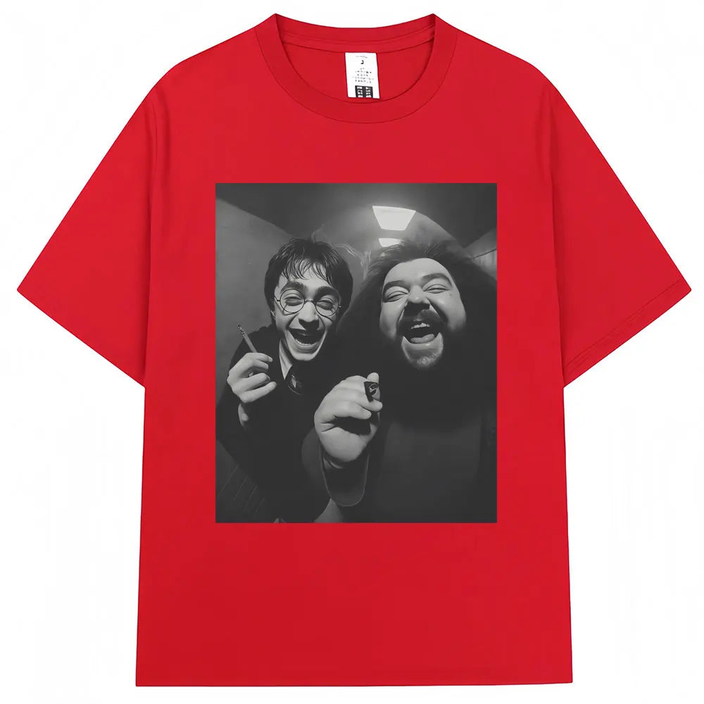 Camiseta Oversized Mago Fumante – Estampa Divertida