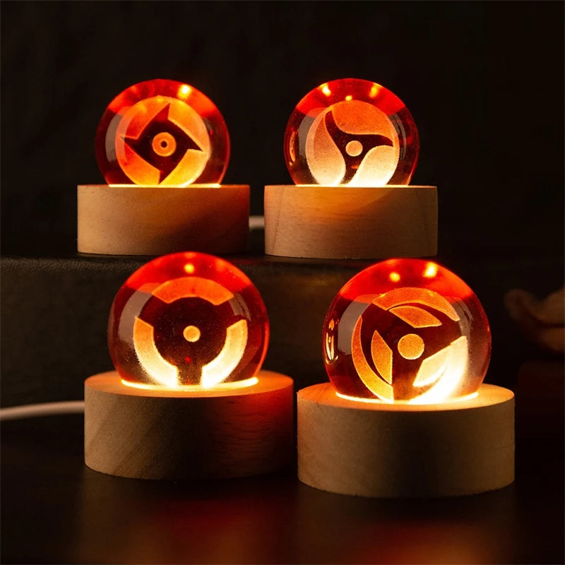 Coleção Sharingan 7pcs com Base LED.