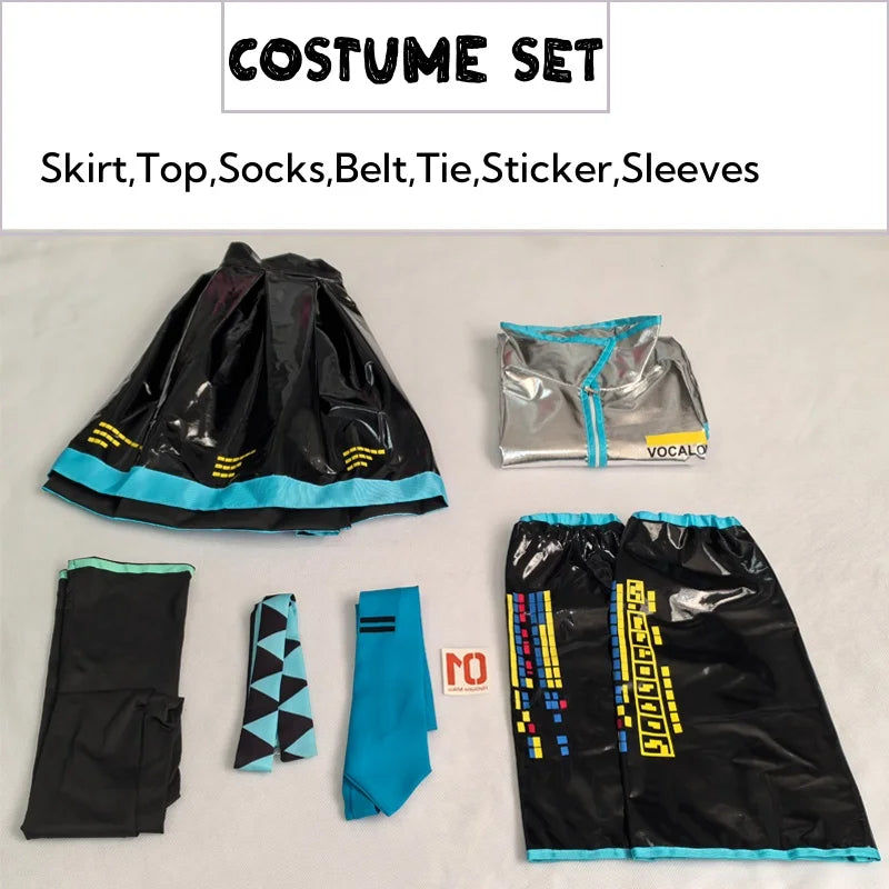 Conjunto Completo de Cosplay da Miku