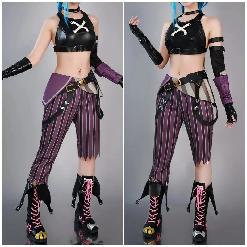 Arcane Temporada 2 League of Legends – Fantasia de Cosplay da Jinx de Arcane