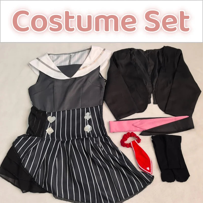 Akiyama Mizuki Cosplay – Vestido Colorido de Palco, Fantasia Completa.