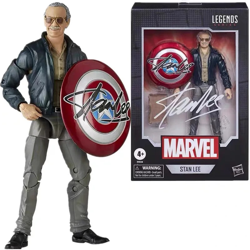 Boneco de Ação Marvel Legends Stan Lee em Estilo Cartoon, 15 cm (6 polegadas)