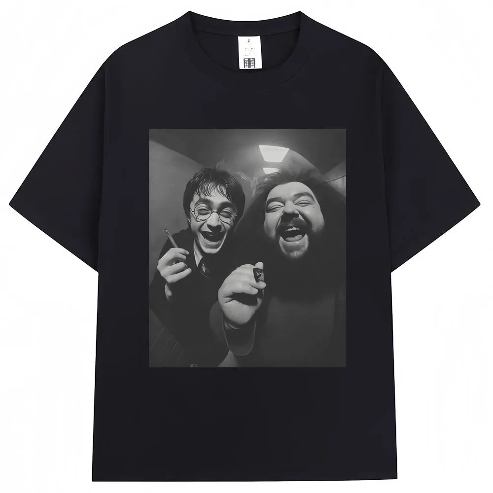 Camiseta Oversized Mago Fumante – Estampa Divertida