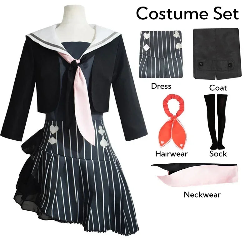 Akiyama Mizuki Cosplay – Vestido Colorido de Palco, Fantasia Completa.