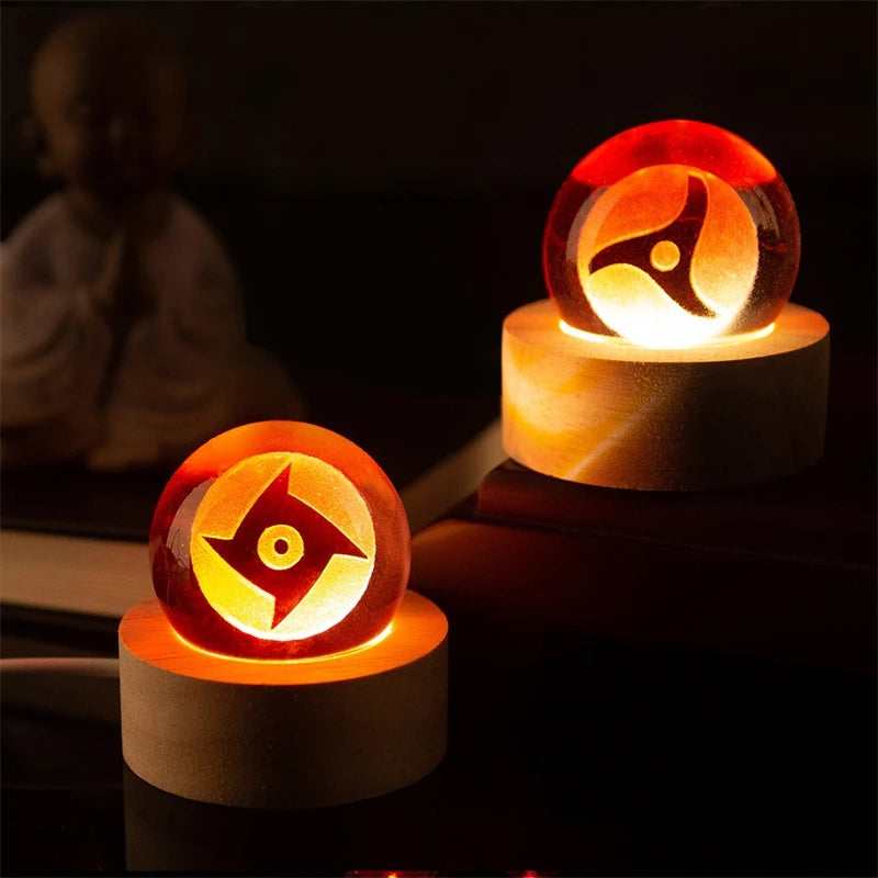 Coleção Sharingan 7pcs com Base LED.