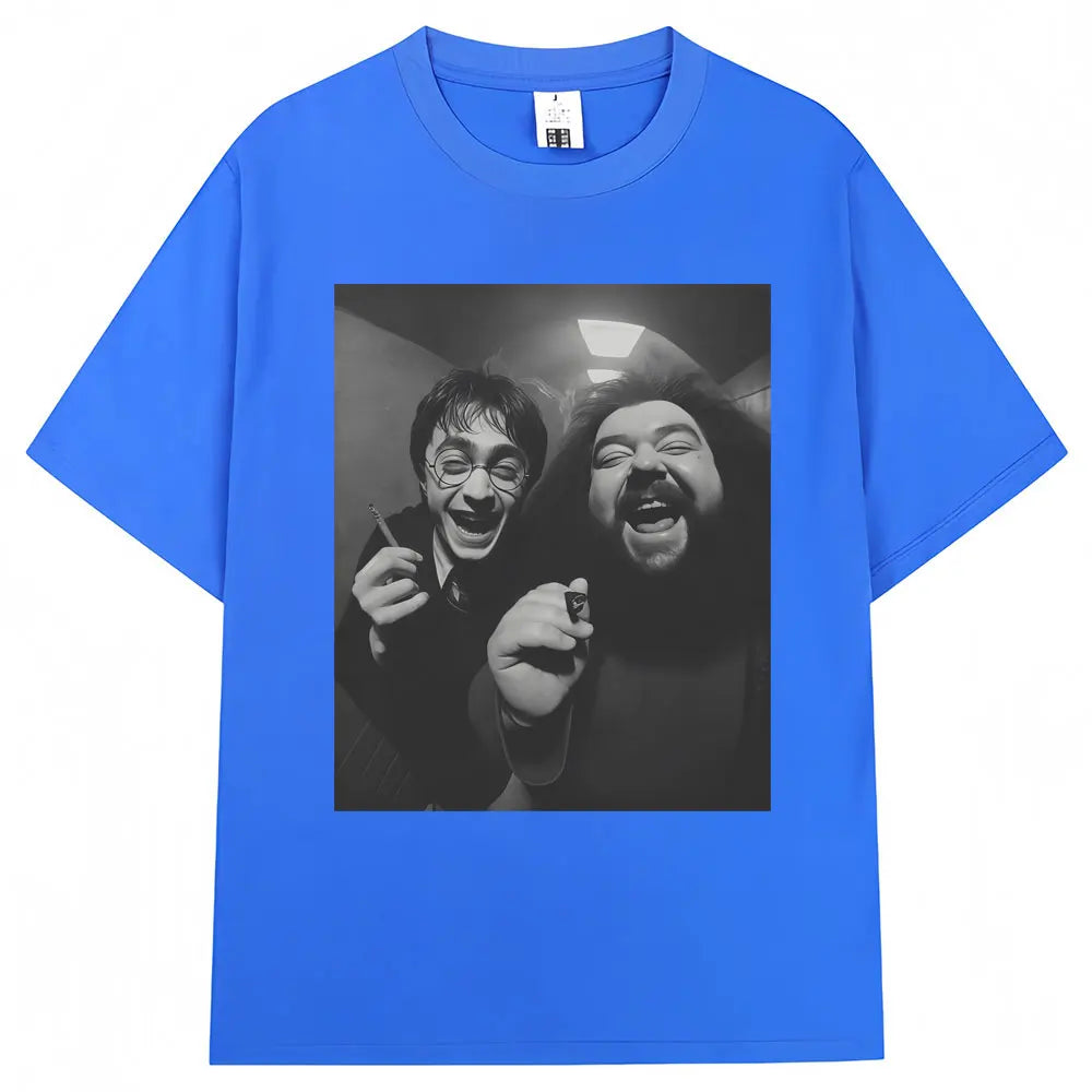 Camiseta Oversized Mago Fumante – Estampa Divertida